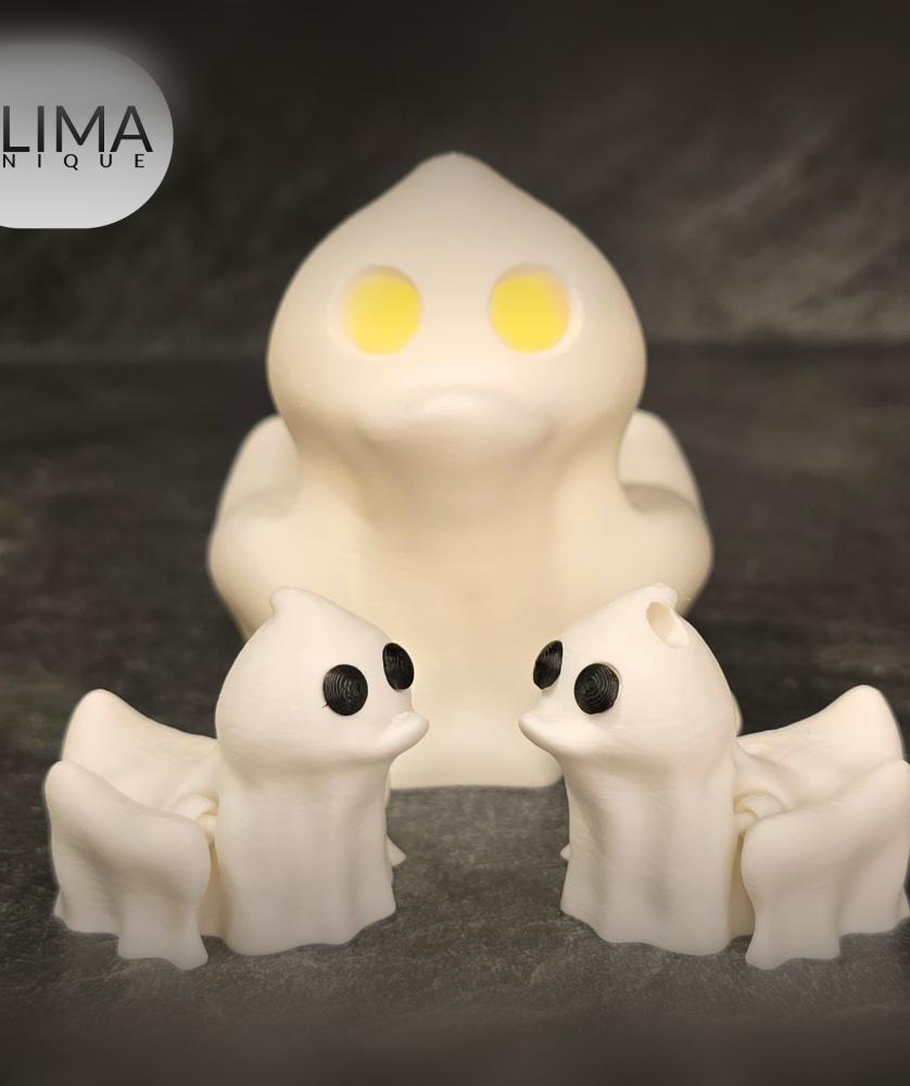 Flexi ghost duck + keychain + deco 3d model