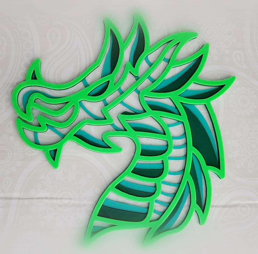 Sir Dragon Layered Wall Art 3d model