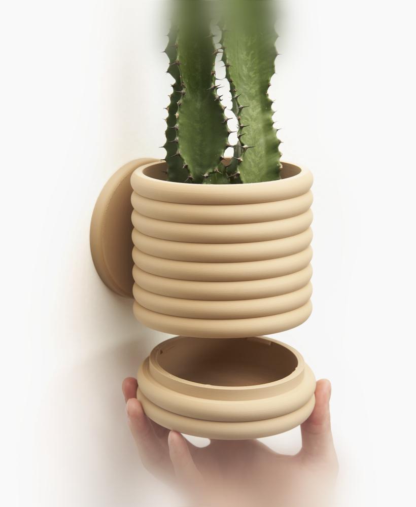 Wall Planter with Sliding Dovetail - The Poppy 3d model