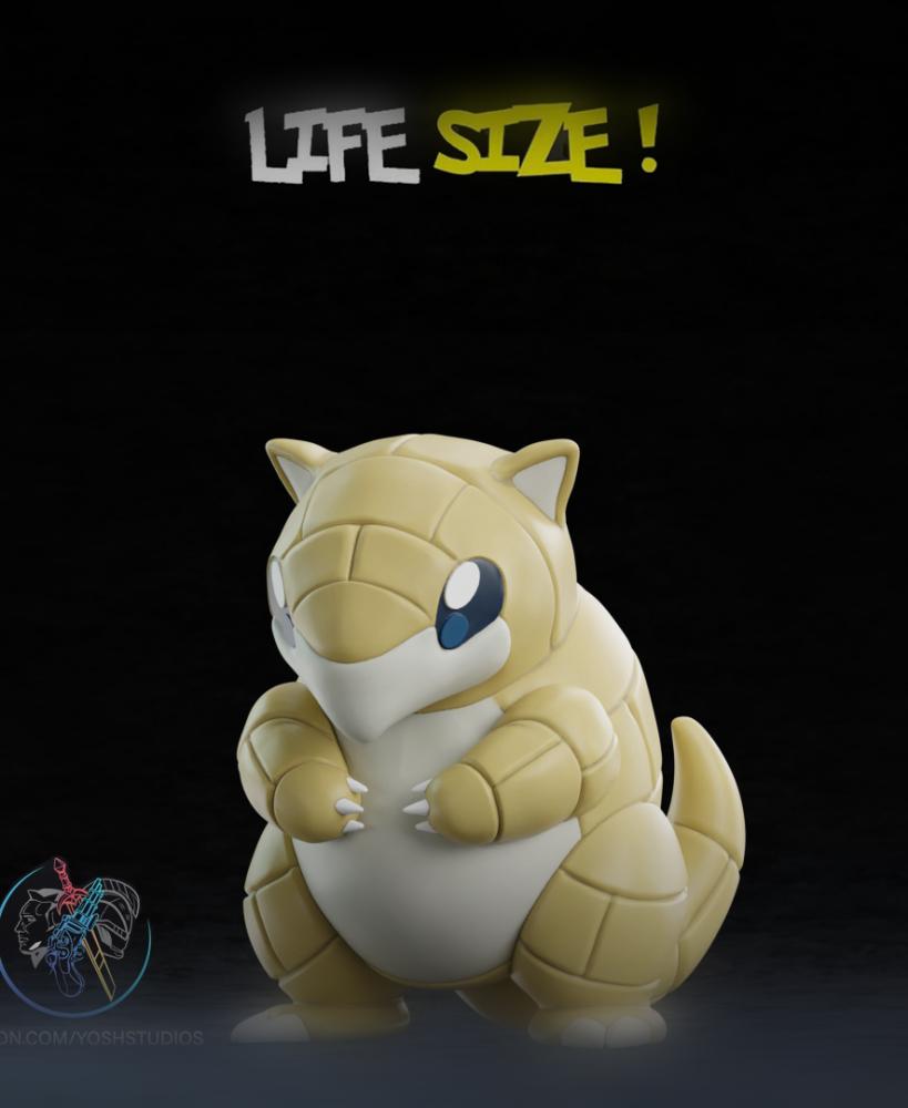 Life Size Sandshrew 3D Printer STL FIle 3d model