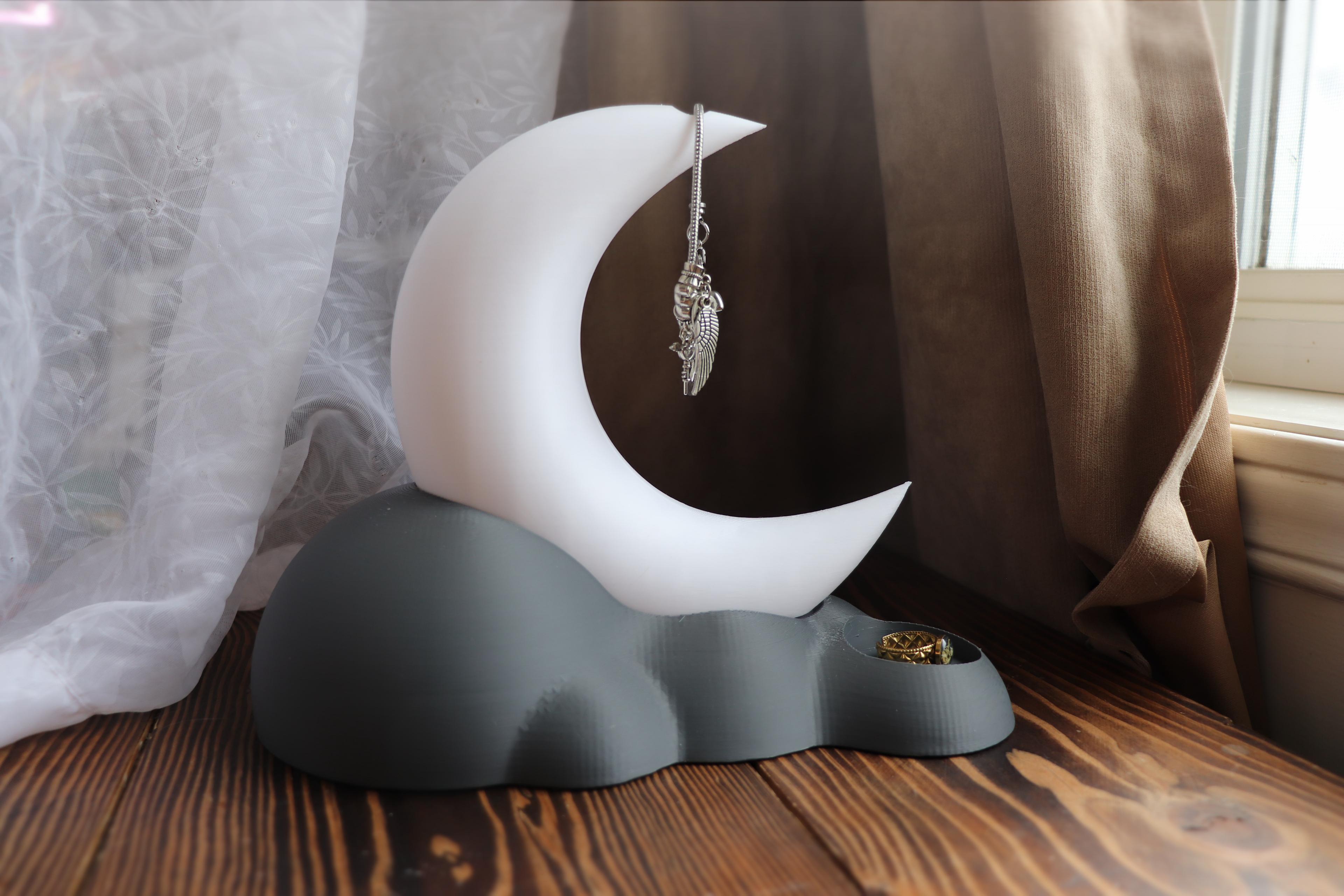 Moon Crescent Jewelry Holder 3d model