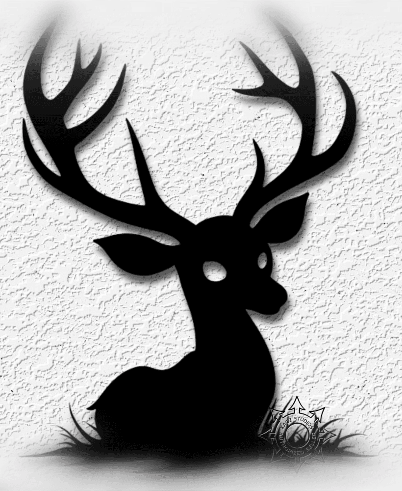 haunted forest deer wall art halloween decor 3d model