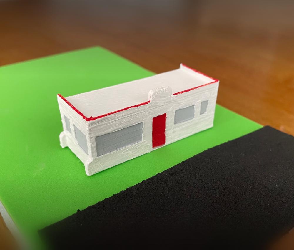 N scale small diner 3d model