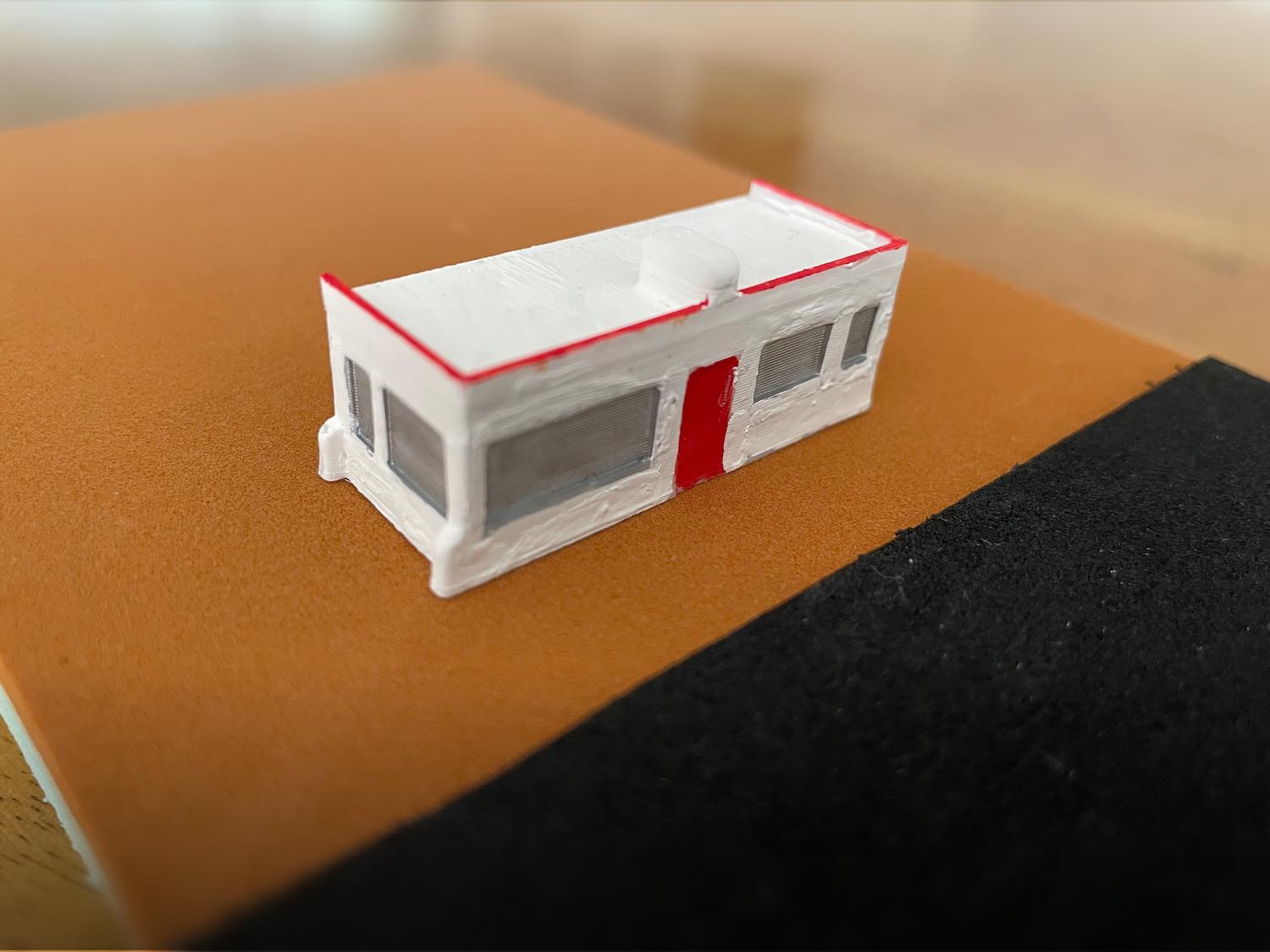 Z scale small diner 3d model