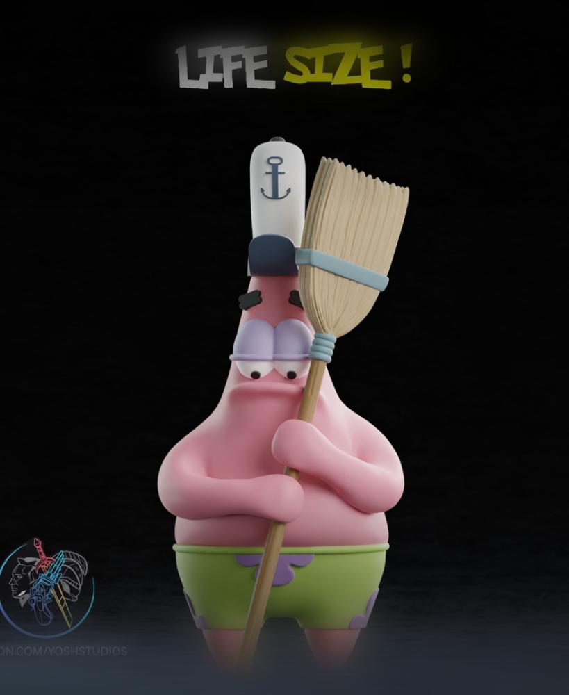 Life Size Patrick 3D Printer STL File 3d model