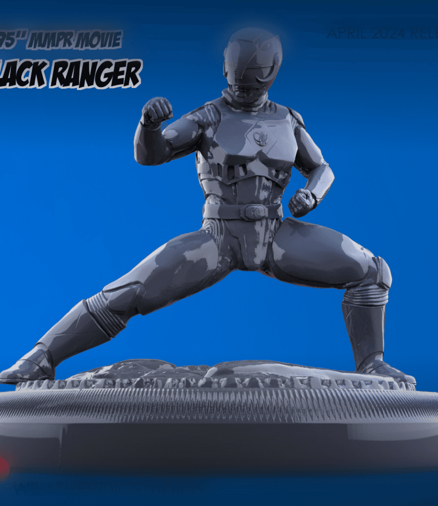 MMPR Movie Black Ranger Statue 3d model