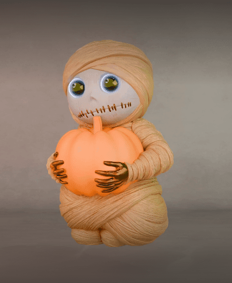 Mummy Pumpkin - No coloring version 3d model