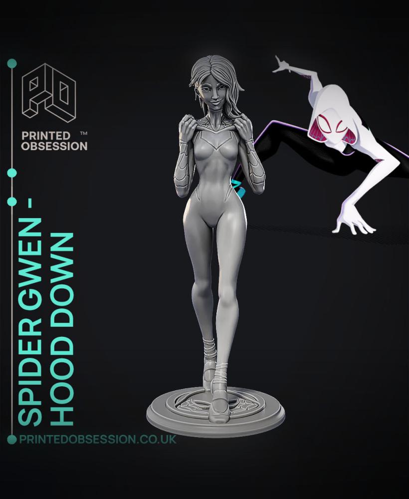 Spider Gwen - Hood Down - Spiderman - Fan Art 3d model