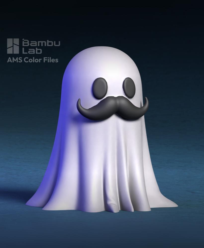 Mustache Ghost 3d model