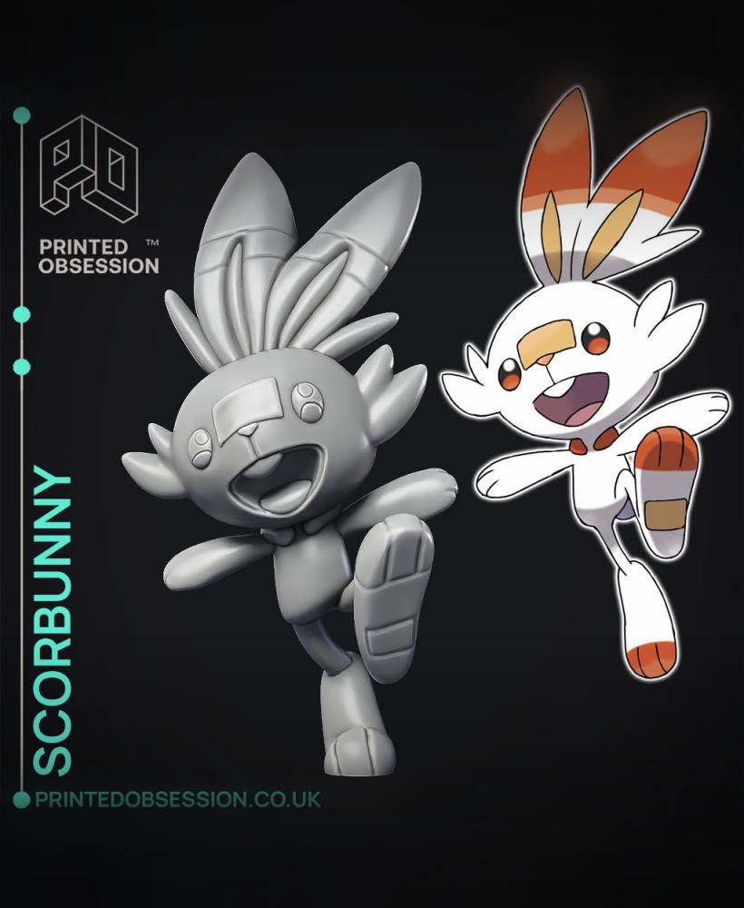 Scorbunny - Pokemon - Fan Art 3d model