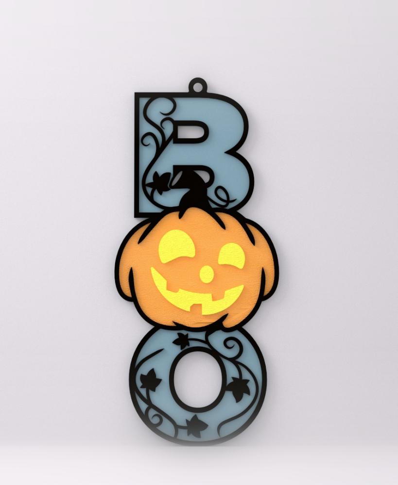 Calabaza BOO! Svg / CNC / 3D model 3d model