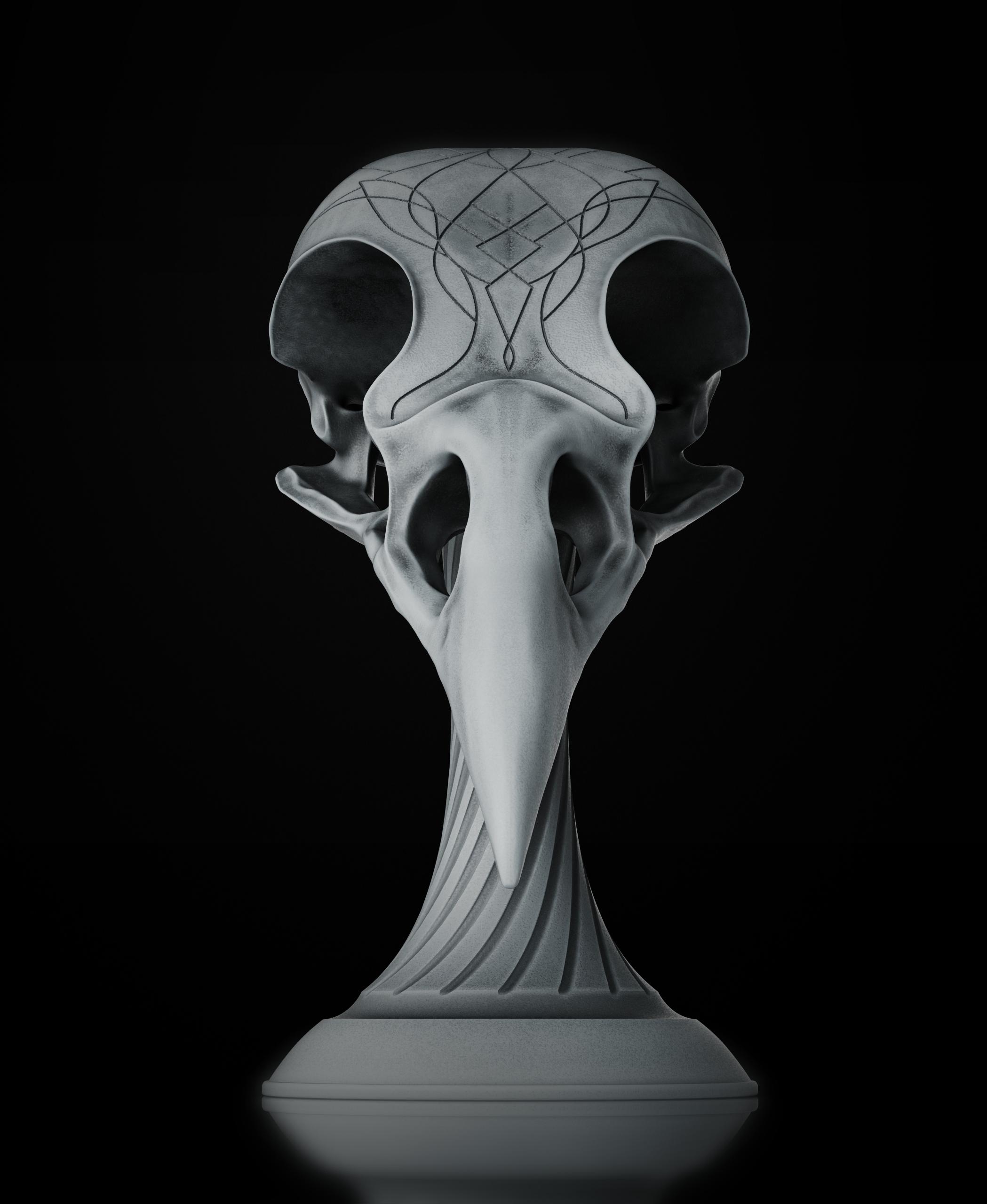 Crow Skull (Pre-Supported) 3d model