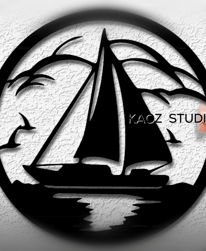 sailboat scene wall art ocean wall decor beach house decoration 3d model