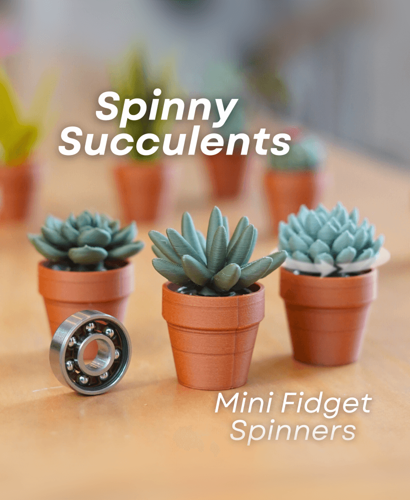 Spinny Succulents - Mini Fidget Spinners - Pocket Plants Collection 3d model