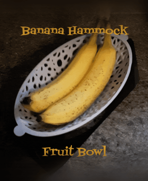 Banana Hammock Fruit Bowl - Support Free 3d model