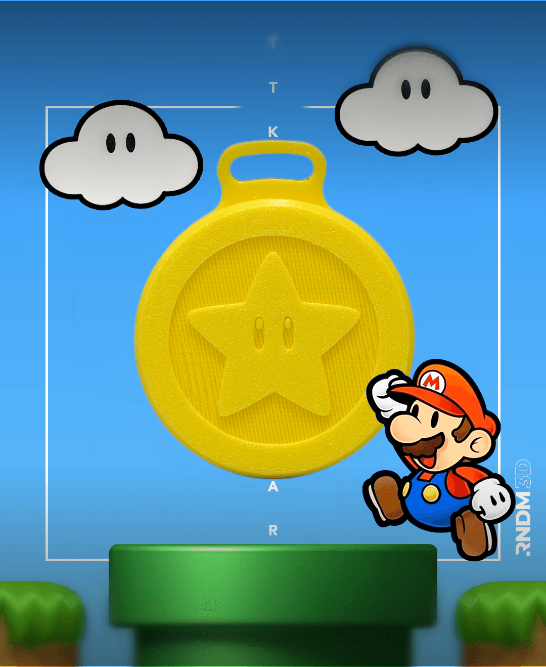 TTK SUPERMARIO - Trolley Tokens Keychain *by RNDM3D* 3d model