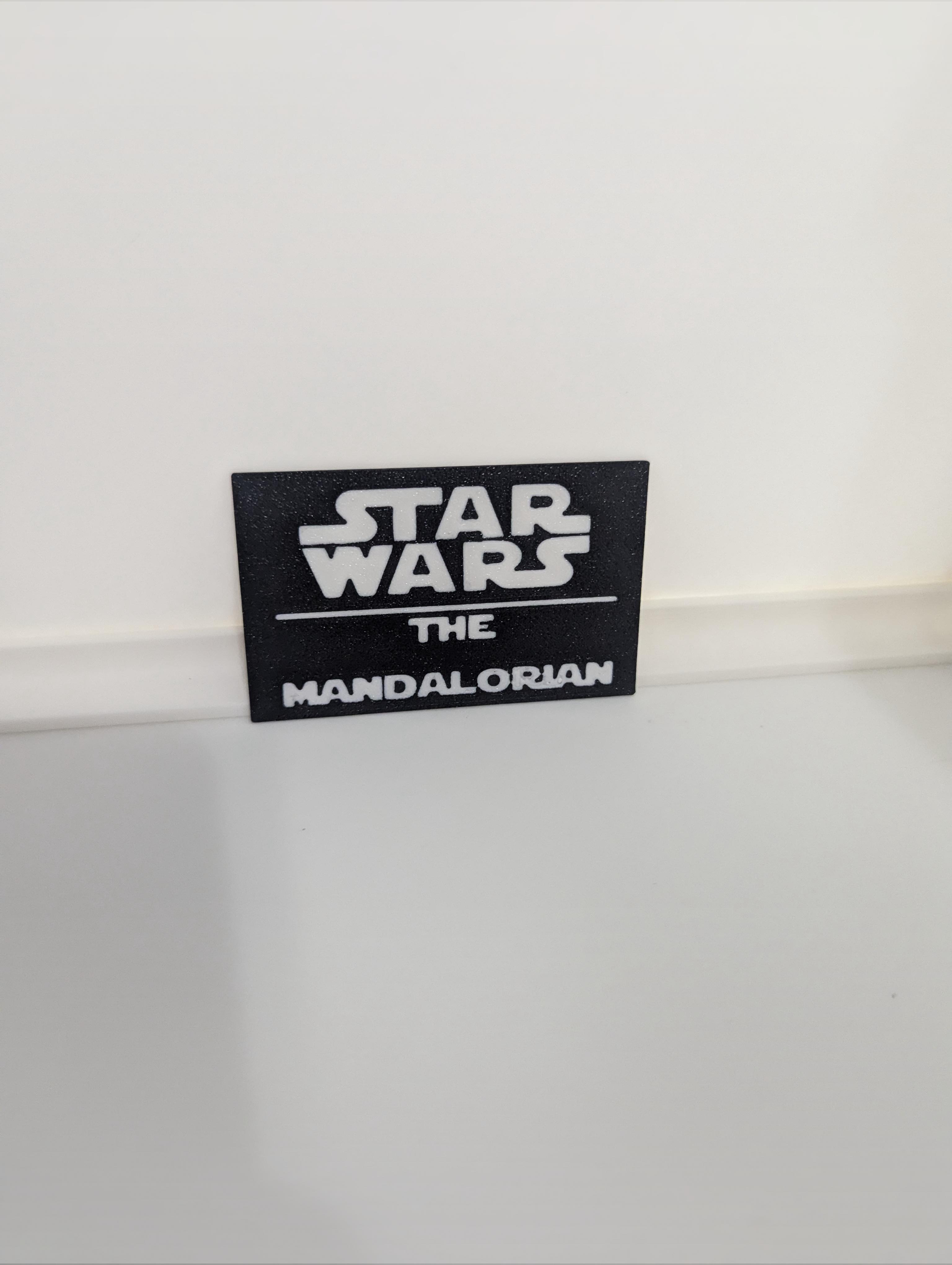 The Mandalorian Multicolor Nameplates 3d model