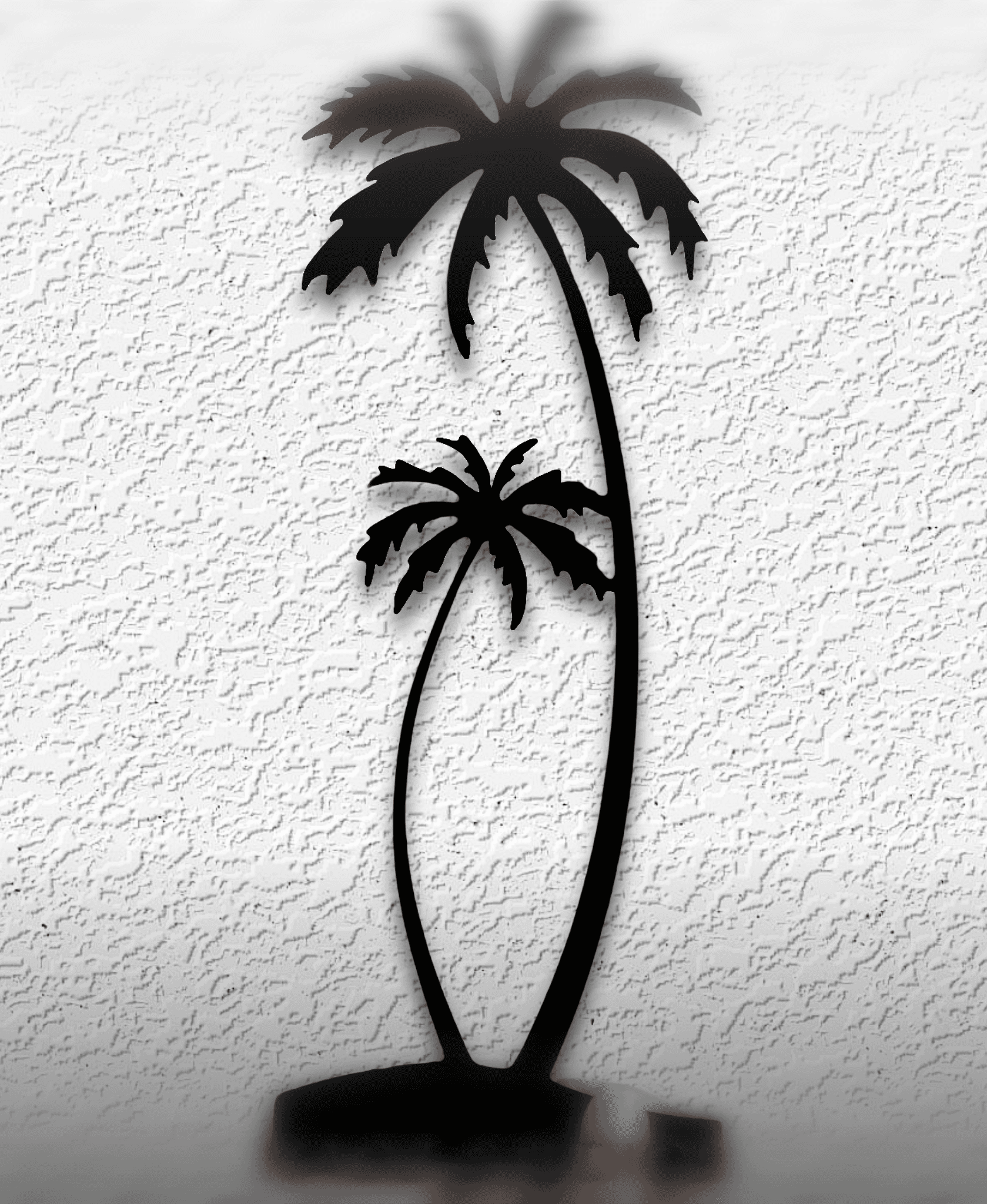 two palms wall art palm tree wall decor tropical island decoration 3d model
