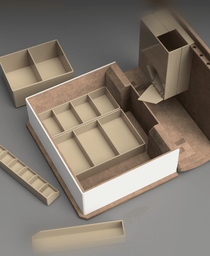 Tray Inserts for Dungeon Master Tome - RPG Organizer 3d model