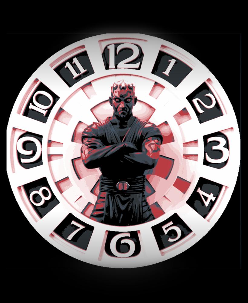 Fan Art - Star  Wars Character Darth Maul Clockface 3d model