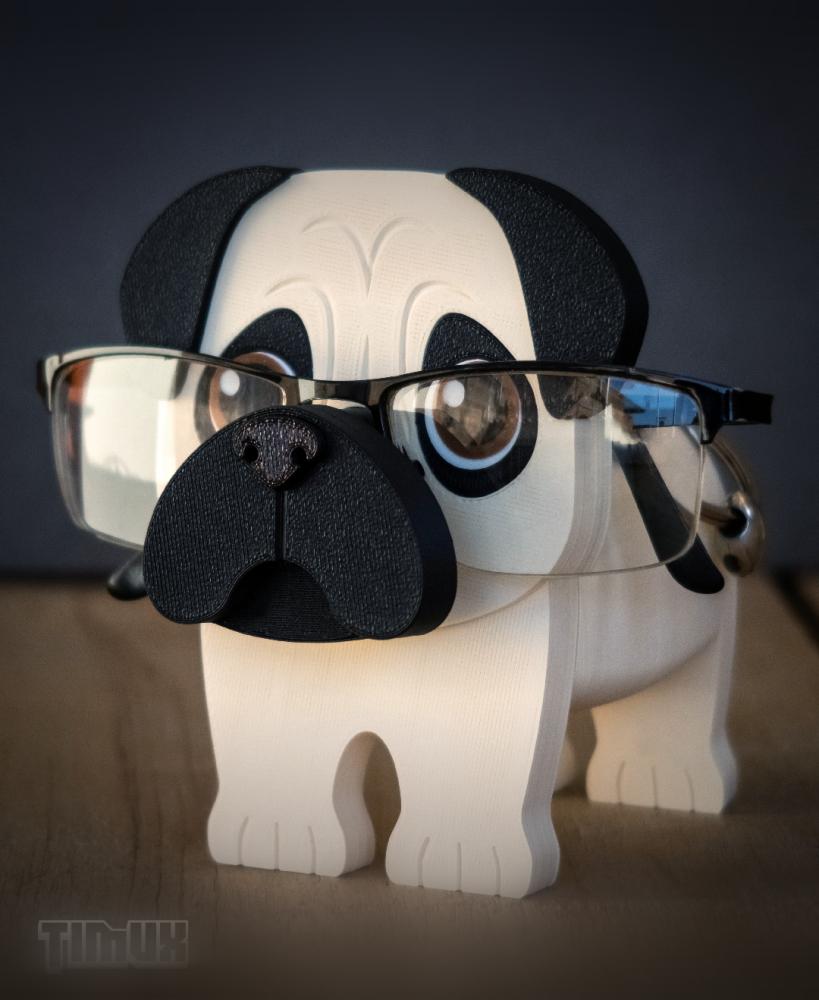 PUG GLASSES HOLDER 3d model