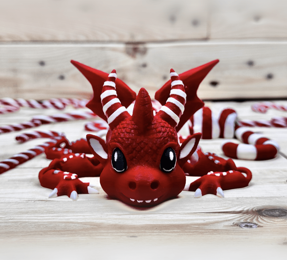 Candy Cane Dragon 3d model