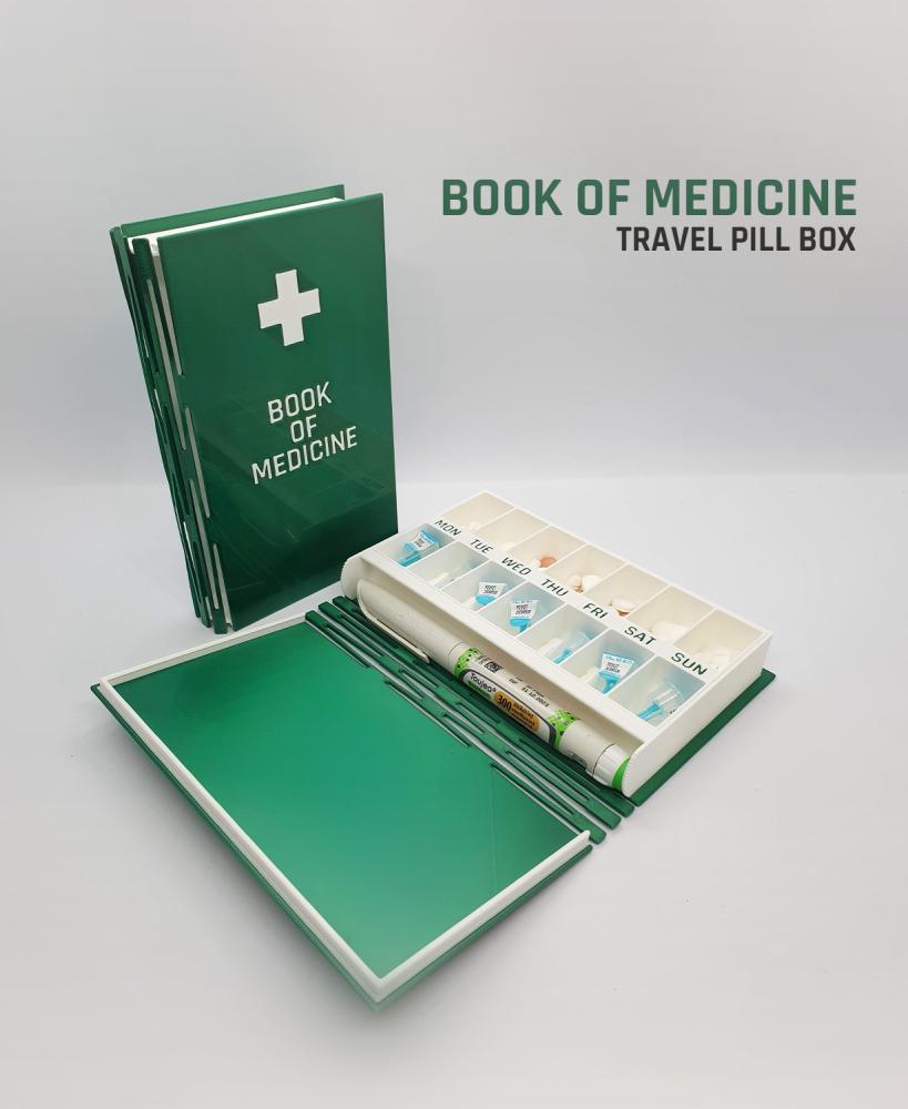 Book of Medicine — Travel pill box 3d model