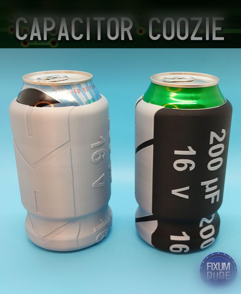 Electrolytic Capacitor Coozie Can Holder 3d model