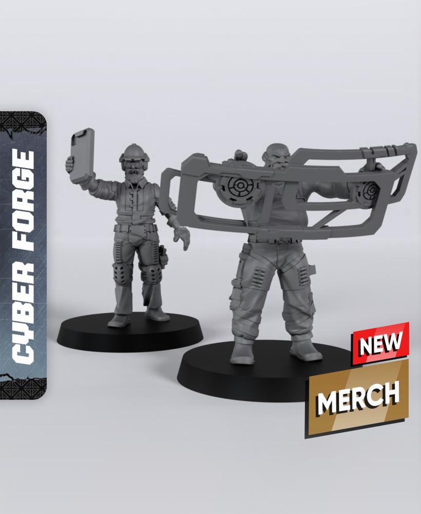 City Workers 1 - With Free Cyberpunk Warhammer - 40k Sci-Fi Gift Ideas for RPG and Wargamers 3d model