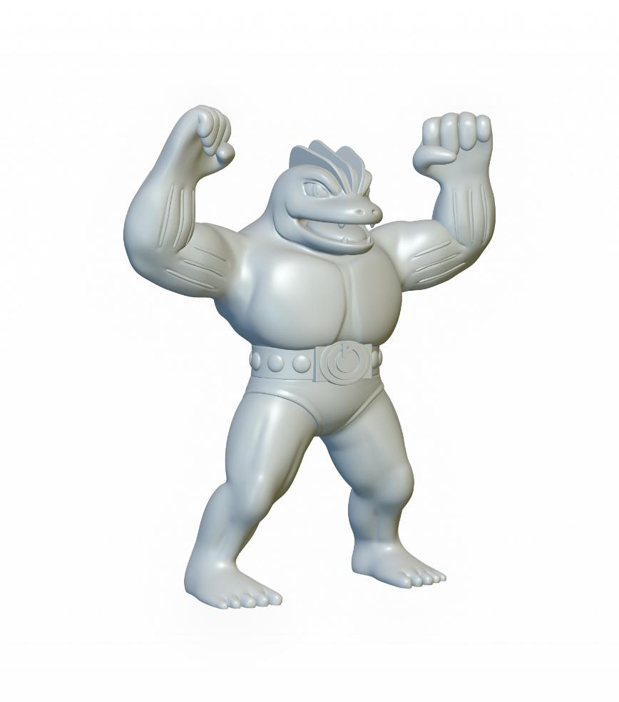 Pokemon Machoke #67 - Optimized for 3D Printing 3d model