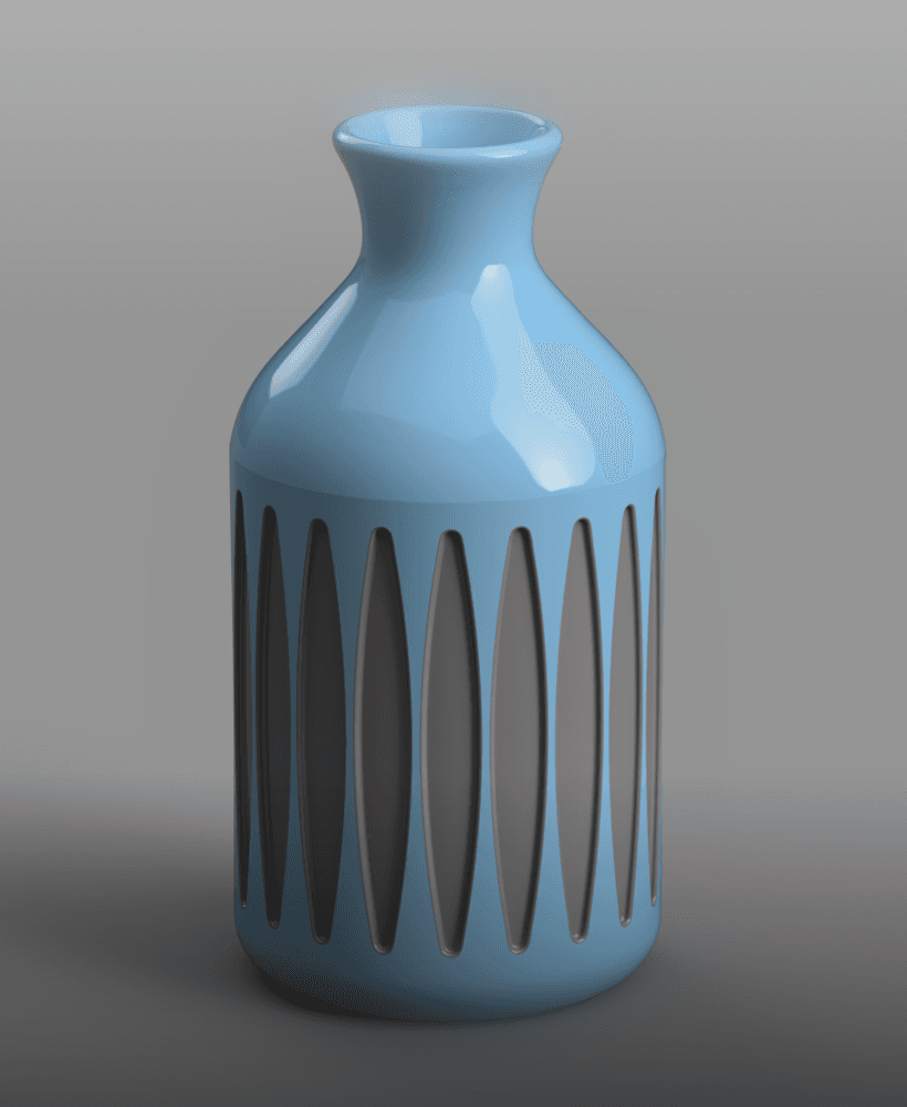 Faceted Bottle Vase 3d model