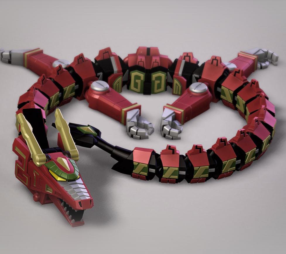 Flexi Red Ranger Dragon 3d model