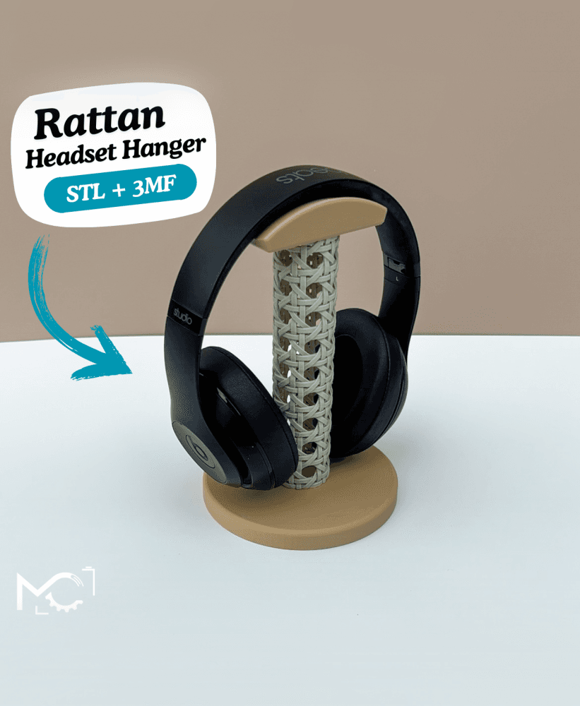 RattanHeadsetHanger 3d model