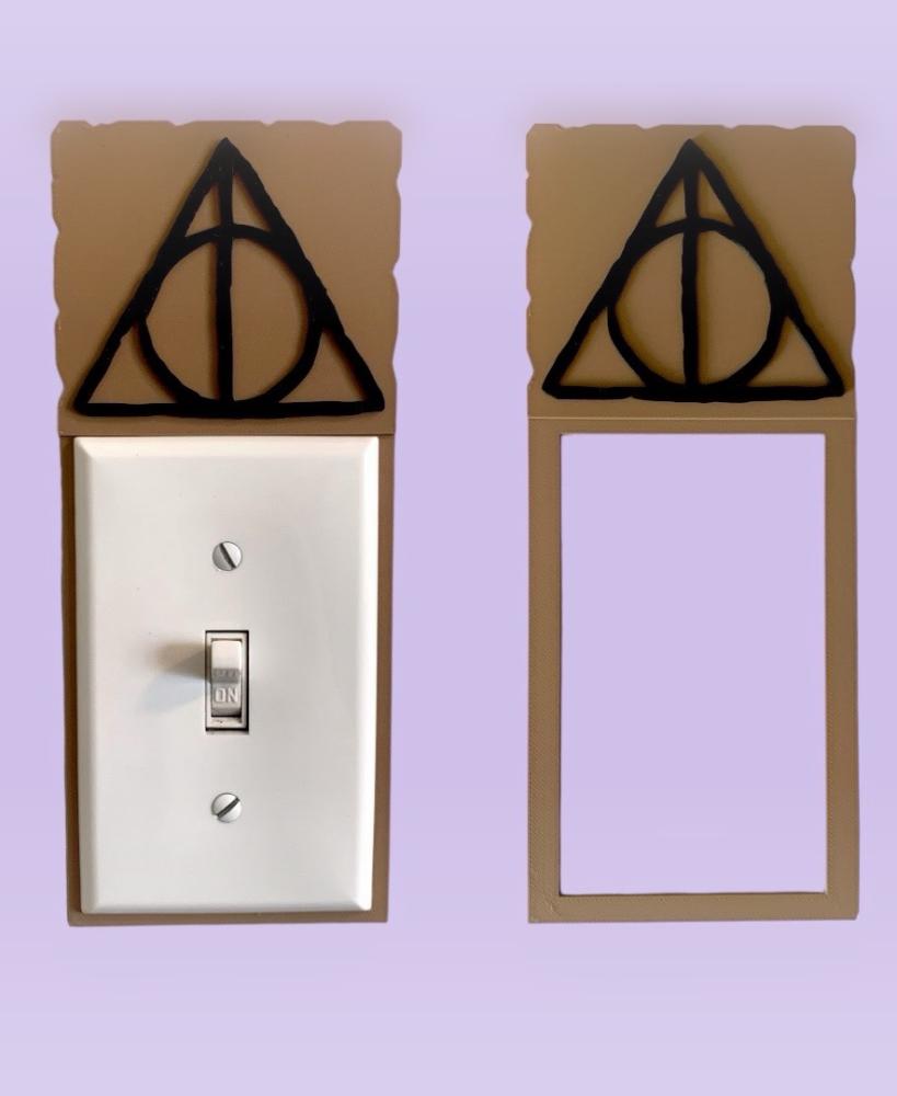 Deathly Hallows Light Switch Backer 3d model