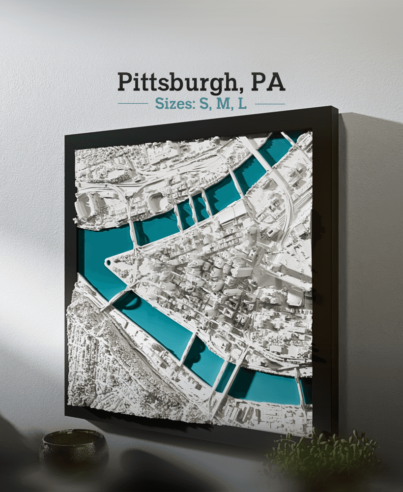 Pittsburgh, PA - Small, Medium & Large 3d model