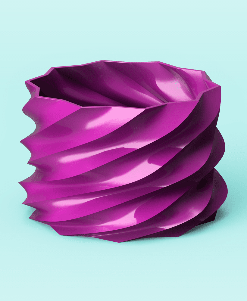 Twisted Spiral Planter 3d model