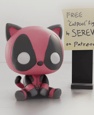 CatPool - Deadpool Cat - SEREV3d 3d model