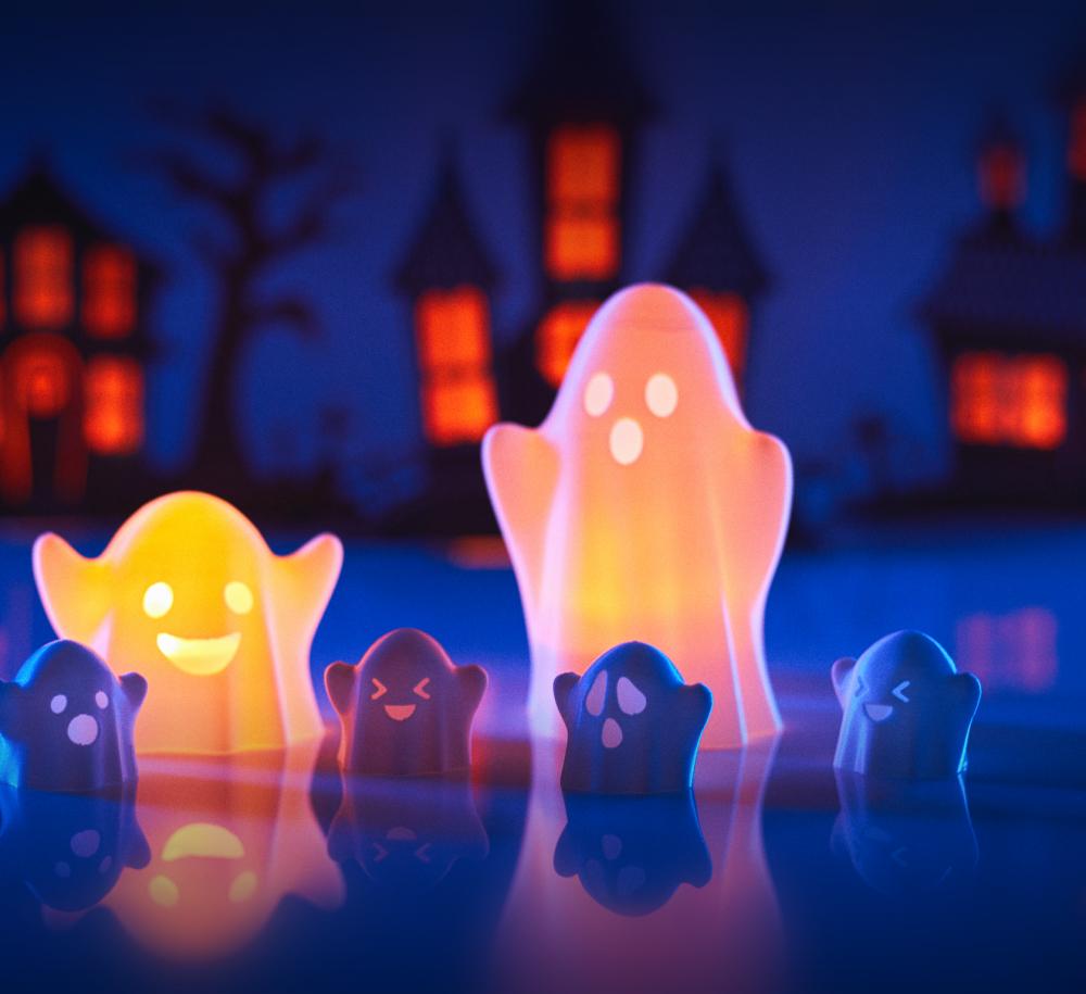 Cute Ghost Family Tea Light 3d model