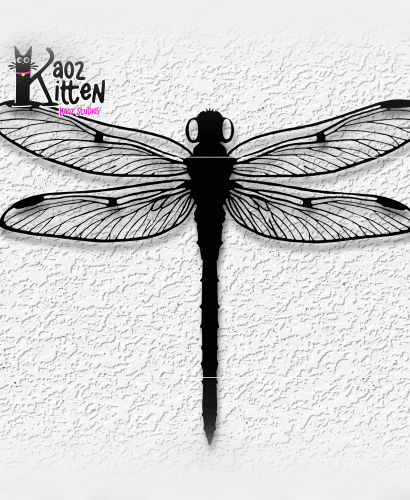 dragonfly wall art garden insect decor 3d model