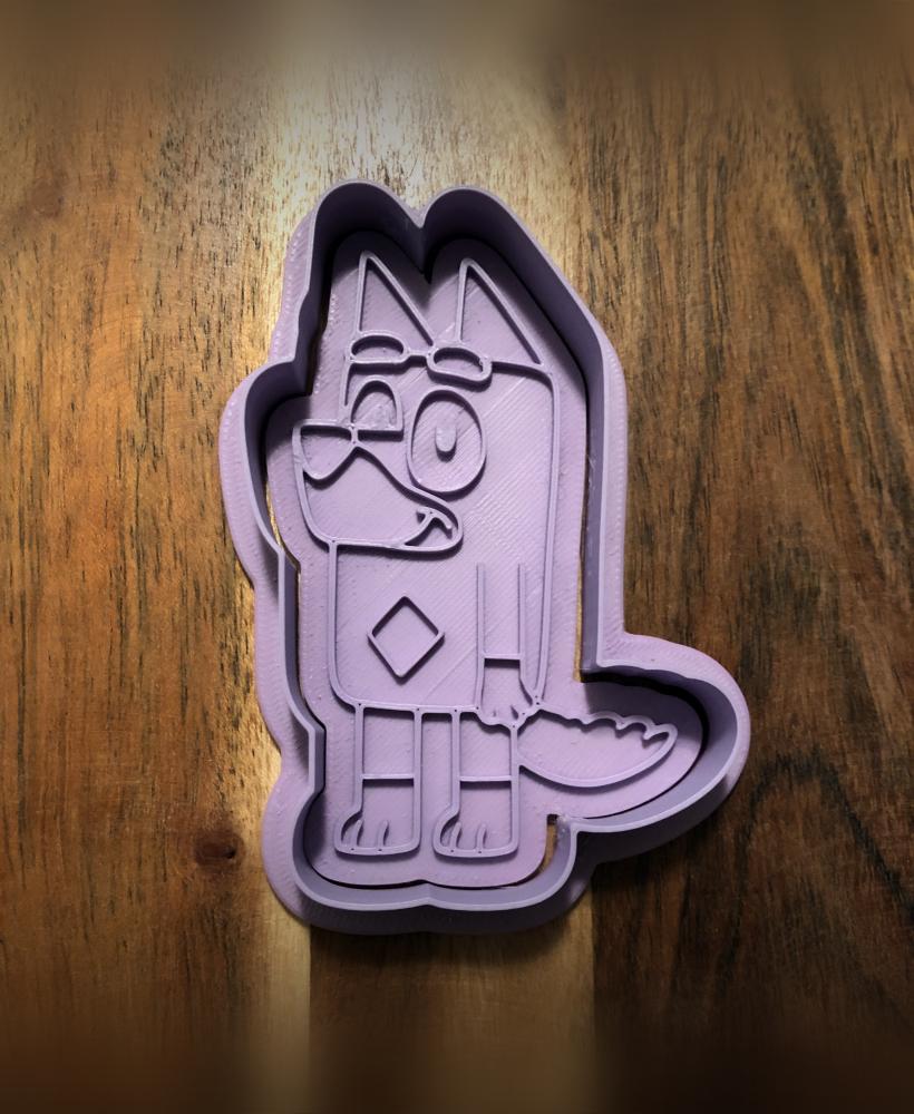 Bluey - Rusty Cookie Cutters and Stamp 3d model