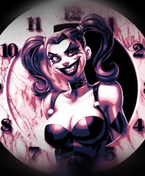 Fanart Clockface - Innocence hiding the truth of Harley Quinn - Animated 3d model