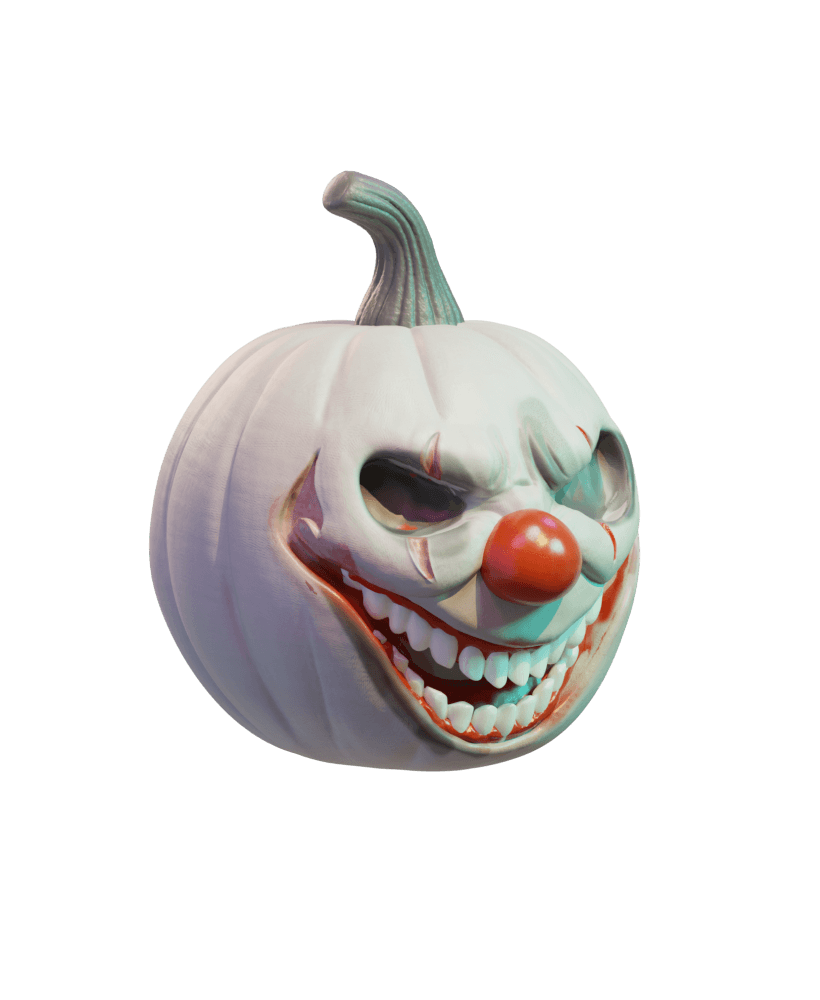 Clown Pumpkin Head 3d model