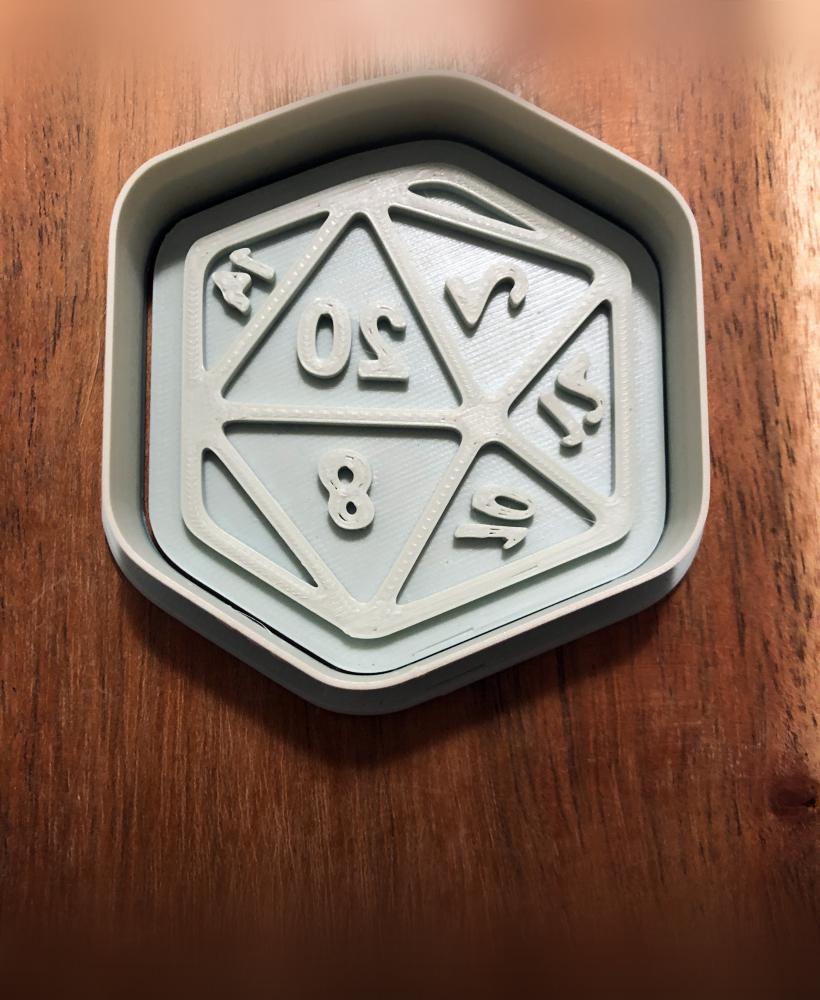 D20 Dice Cookie Cutters and Stamps 3d model