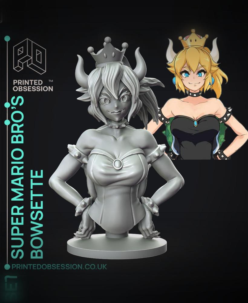 Bowsette - Super Mario Bro's - Fan Art 3d model