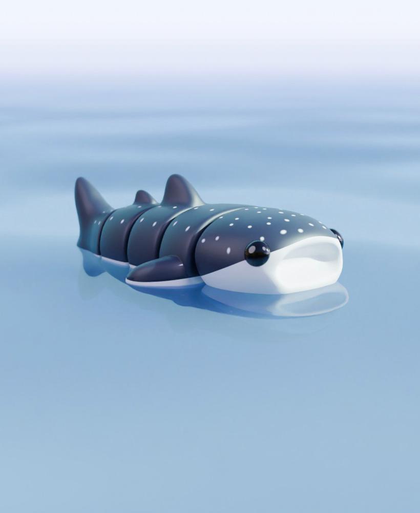 Baby Whale Shark (Articulated) 3d model