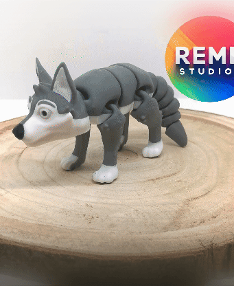  Flexi Wolf | Articulated Wolf NO support 3d model