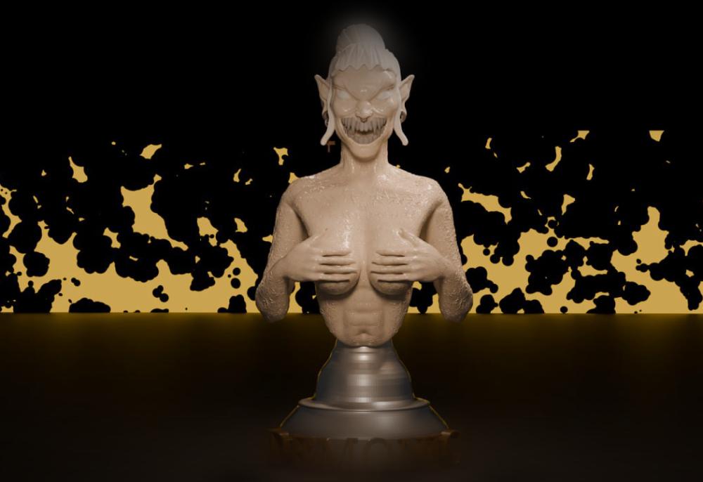 Demonic bust 3d model