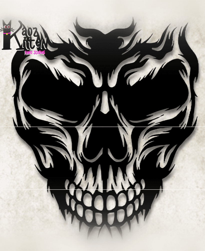 phantom skull wall art demon halloween decor 3d model