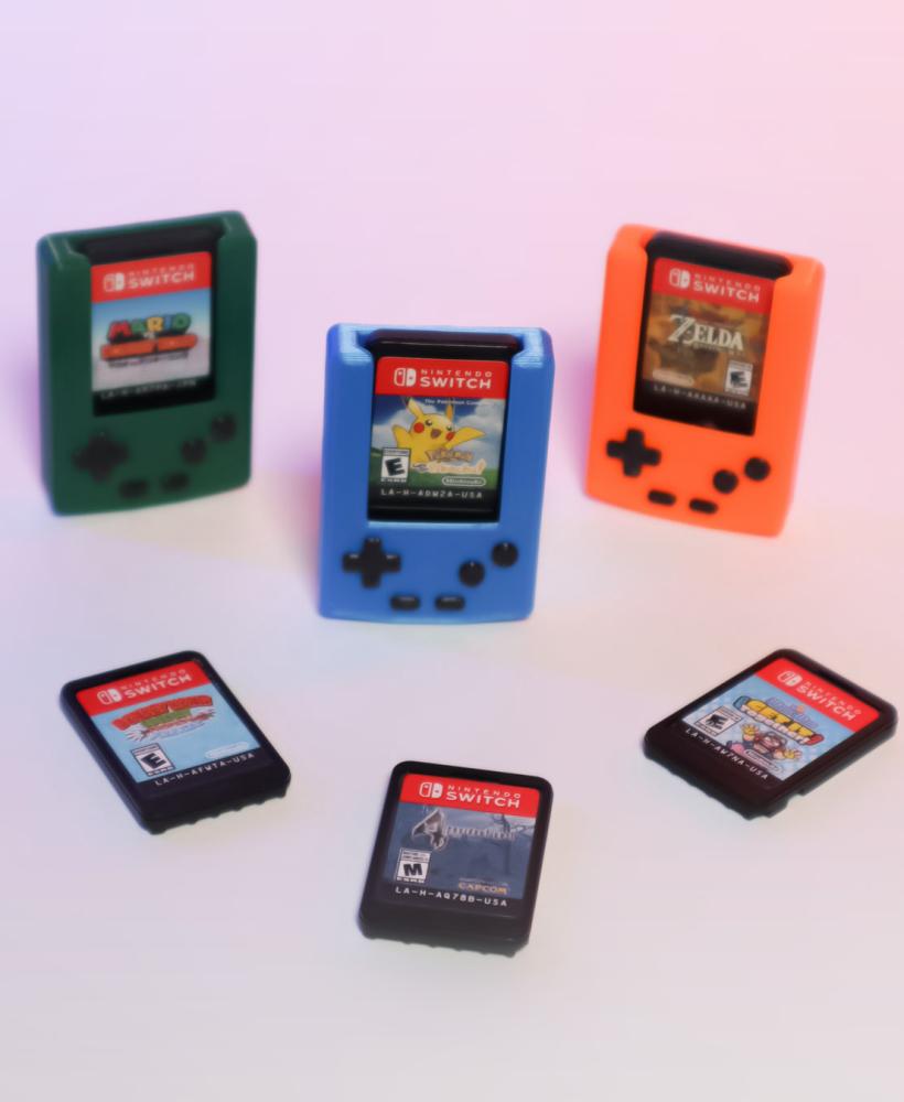 Mini Gameboy Case for Switch Game Cartridge – Open 3d model