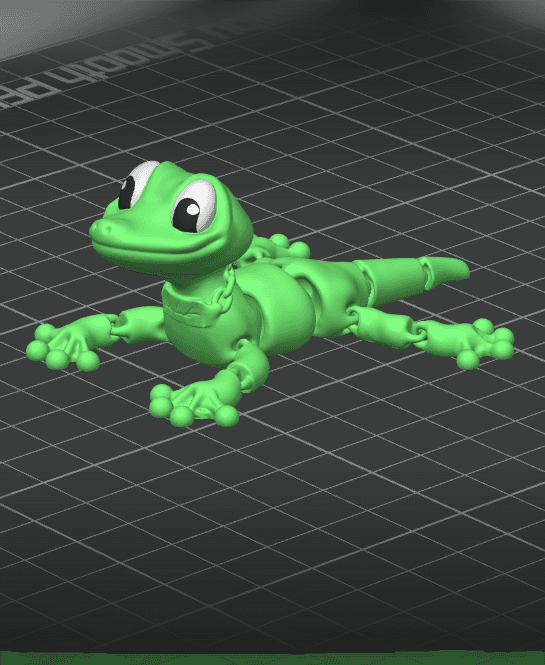 Flexi Gecko (No Supports) 3d model